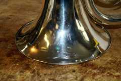 Baritone horn bell, after repair.