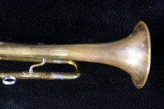 Damaged trumpet, after overhaul.